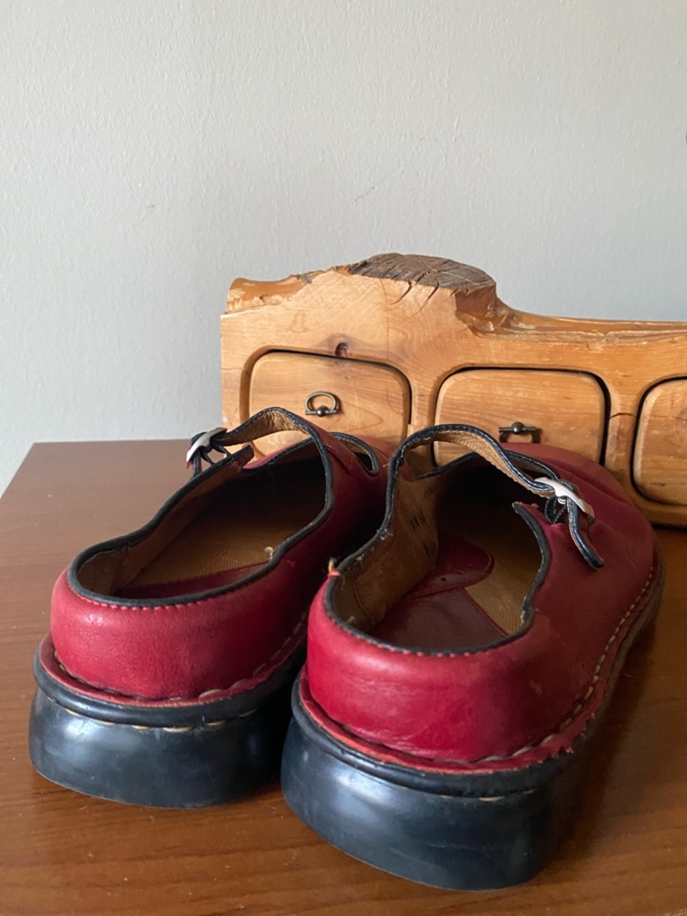 Born Red Leather Mary Jane Clogs - Picture 4 of 7